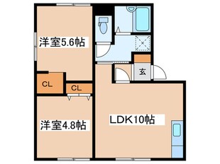 大川マンションの物件間取画像